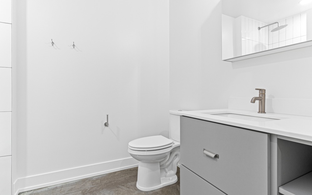 bright white bathroom