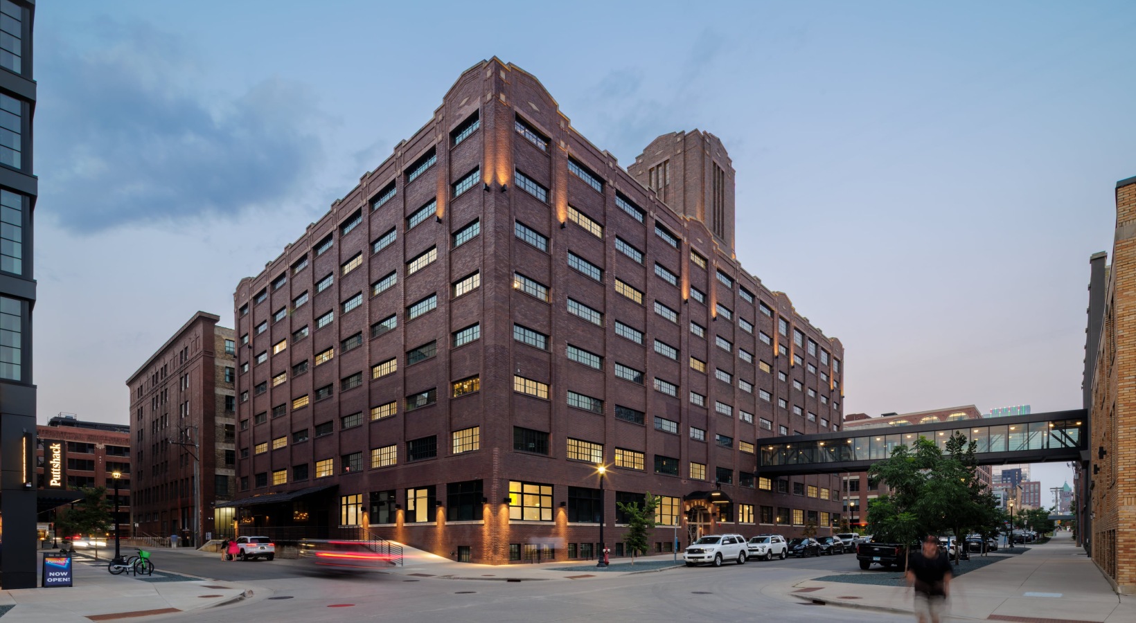 exterior of buildings with nearby landscaping