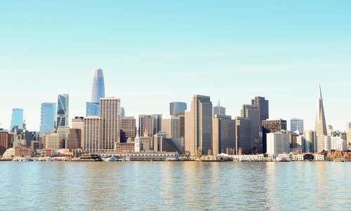 Contemporary urban living city skyline